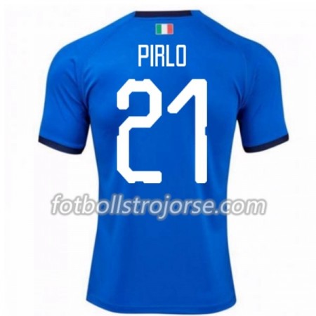 Italien Matchtröjor Pirlo 21 Hemma Fotbollströja 2018